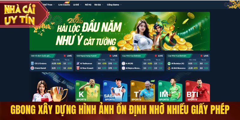 Top Nhà Cái Nhiều Chứng Chỉ Nhất Được Quan Tâm Nhất Năm 2026 Gbong xây dựng hình ảnh ổn định nhờ nhiều giấy phép