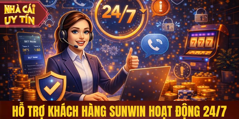 Hỗ trợ khách hàng Sunwin hoạt động 24/7